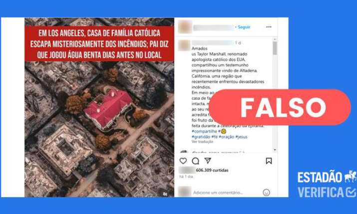 Imagem Aérea de Casa em Los Angeles Foi Gerada por IA