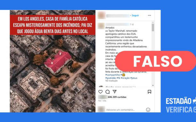 Imagem Aérea de Casa em Los Angeles Foi Gerada por IA